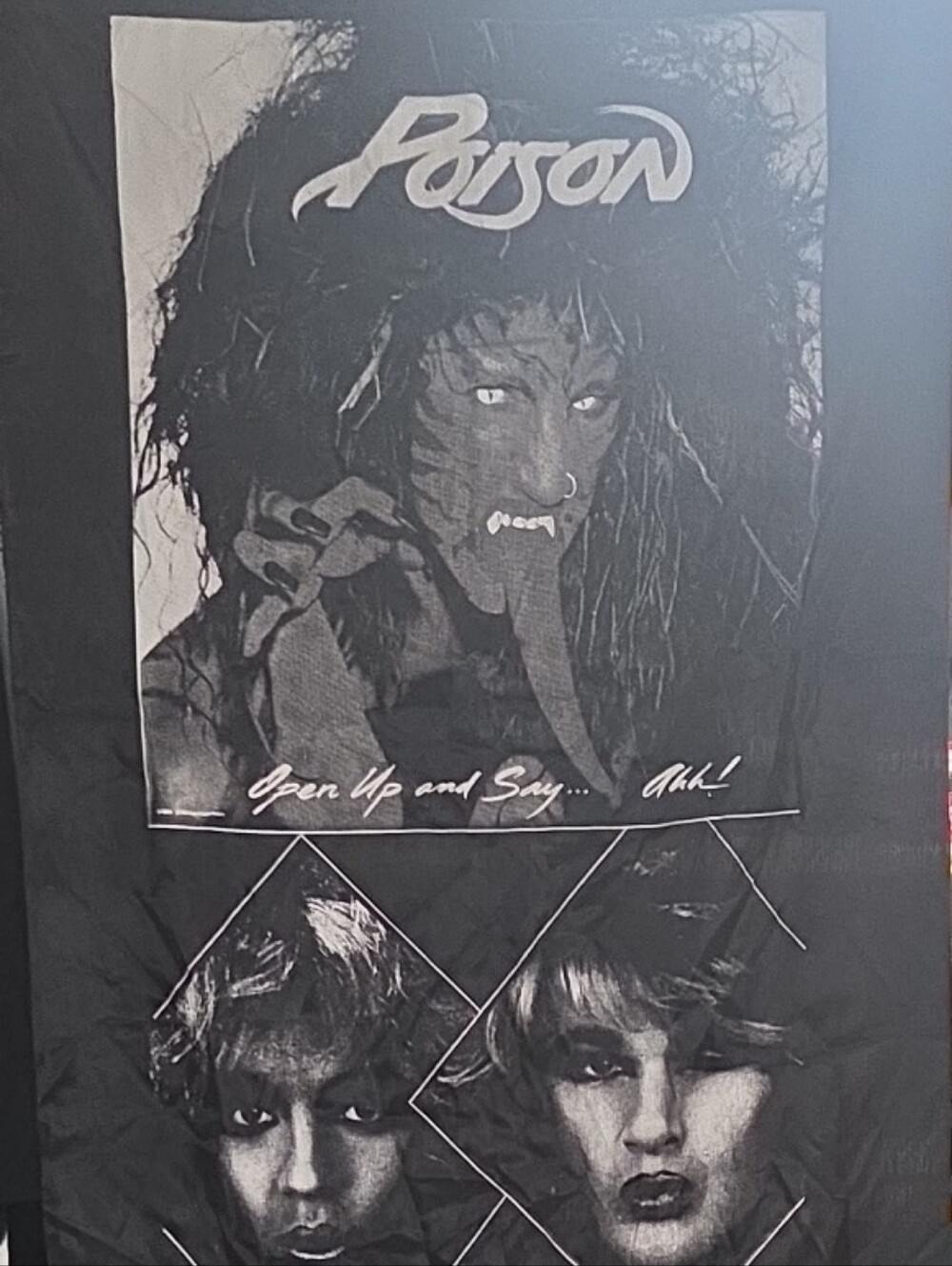 Black Vintage-Style Band Wall Tapestry